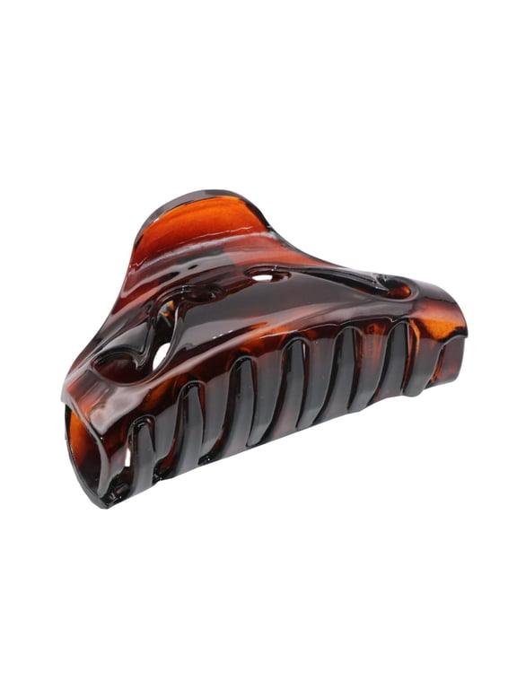 Parcelona French Junco Medium Tortoise Shell Celluloid Jaw Hair Claw for Women