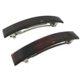 thumbnail image 1 of Parcelona French Large Bar Set of 2 Black N Shell Automatic Hair Clip Barrettes, 1 of 8