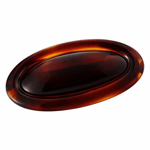 Parcelona French Large Oval Barrette 4" Tortoise Shell Non Slip Hair Clip Grip