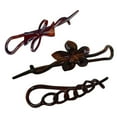 thumbnail image 1 of Parcelona French Large Twist N Clip Flower Bow Chain Hair Clip Barrettes, 1 of 35