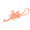 thumbnail image 1 of Parcelona French Large Twist N Clip Metal Free Flower Hair Clip Accessories (CrystalPink), 1 of 10