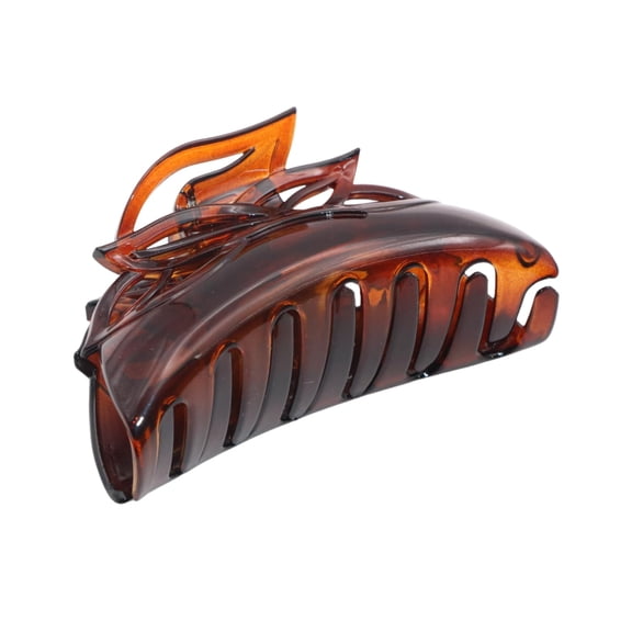 Parcelona French Leafy Medium Tortoise Shell Brown Jaw Hair Claw Clip