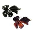 thumbnail image 1 of Parcelona French Lunaria Small Shell Black Celluloid Snap on Hair Pin Barrette, 1 of 3