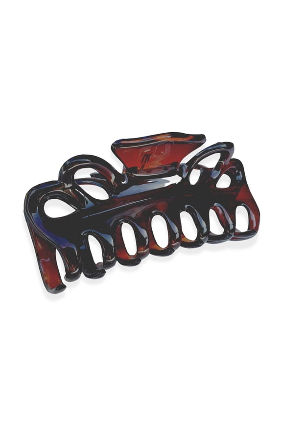 Parcelona French Medium Double Loop Tortoise Shell Claw Jaw Hair Clip 3.5 Inch
