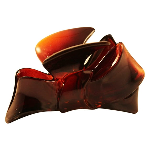 Parcelona French Medium Shell Bow Made In France Celluloid Hair Jaw Claw Clip