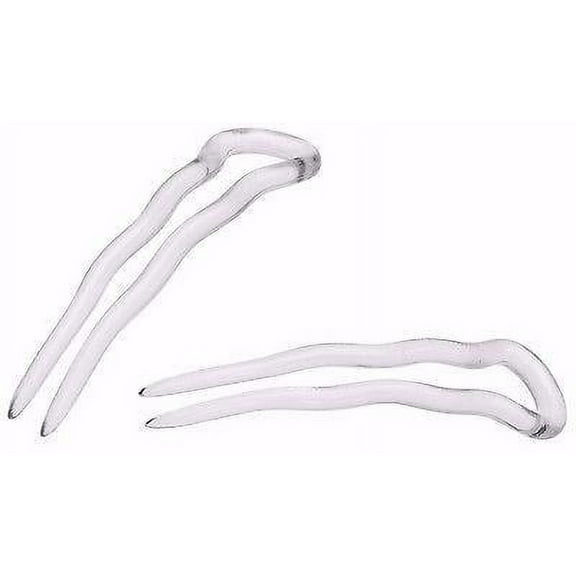 Parcelona French Mystic Large 3" Celluloid Chignon U Shaped Hair Pins(Set of 2)