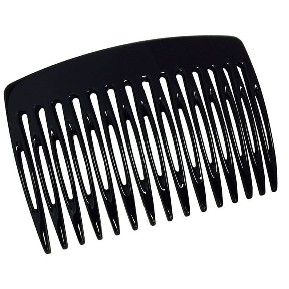 Parcelona French Nice N Simple Black 2 Pieces Cellulose Side Hair Comb Combs