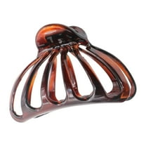 Parcelona French Octopus 3 1/4" Celluloid Wide Flat Teeth Jaw Hair Claw