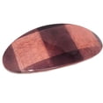 thumbnail image 1 of Parcelona French Oval Wide Salmon Brown Checks Automatic Hair Clip Barrette, 1 of 6