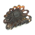 thumbnail image 1 of Parcelona French Plume Shell Small Cellulose Jaw Hair Claw for Women and Girls (TortoiseShell), 1 of 15