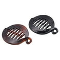 thumbnail image 1 of Parcelona French Round Fish Small Banana Hair Clip Set of 2(Black-Shell), 1 of 8