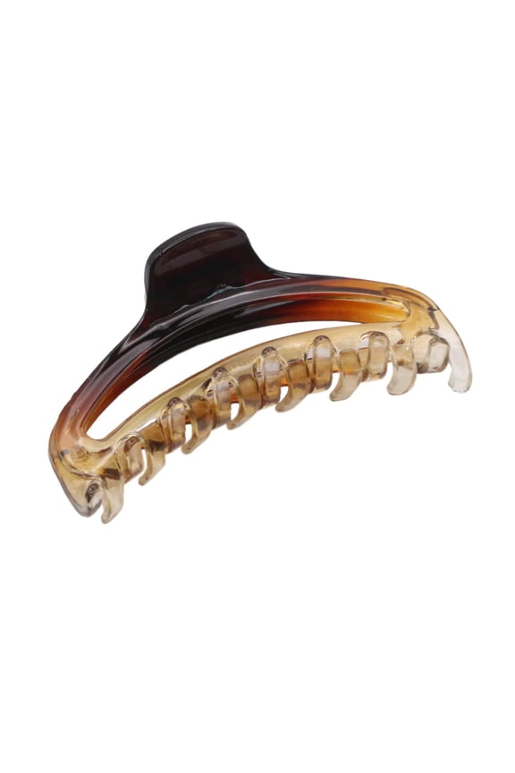 Parcelona French Slim Double Shaded Crystal Clear Shell Celluloid Hair Claw