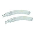 thumbnail image 1 of Parcelona French Small 3.75” Celluloid Set of 2 Banana Hair Clips for Women (Clear), 1 of 3