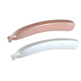 thumbnail image 1 of Parcelona French Small 3.75” Celluloid Set of 2 Banana Hair Clips for Women (BlushPink-White), 1 of 48