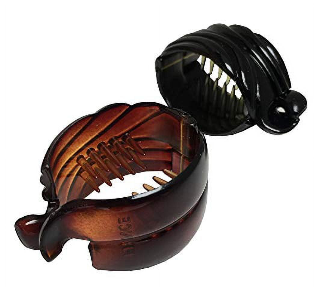 Shell Snapwr Parcelona French Snapper Small Set of 2 Shell N Black Celluloid Fish ...