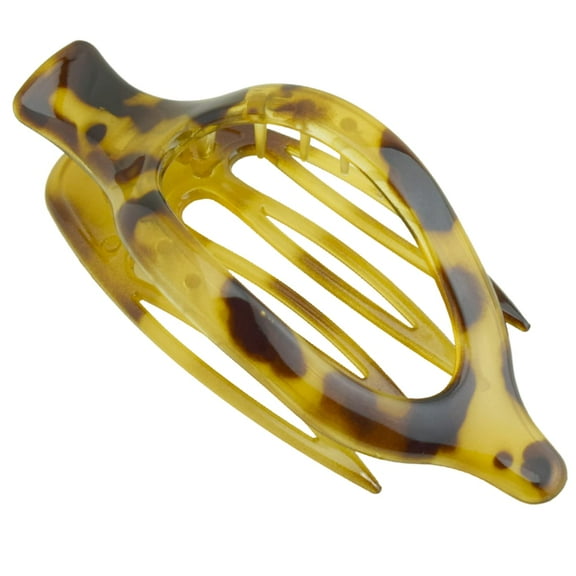 Parcelona French Wide Beak 4 1/2" Large Celluloid Side Slide-In Hair Claw Clip