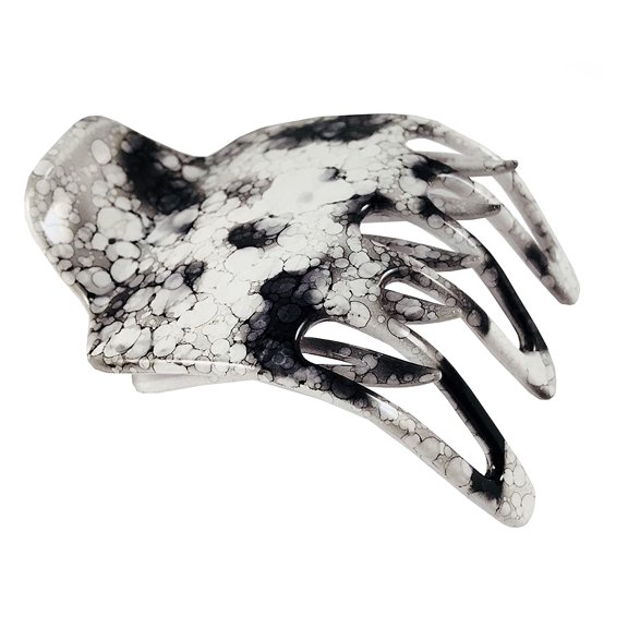 Parcelona French Wide Paw Medium Celluloid Side Slide Yoga Hair Claw for Women