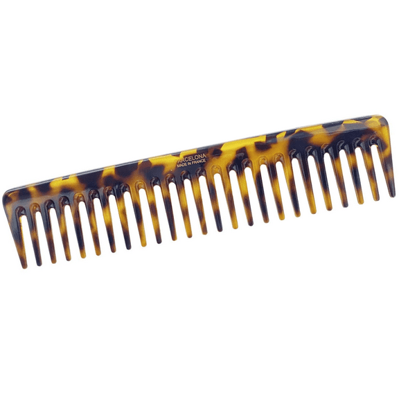 Parcelona French Wide Tooth Rake Tokyo Large Celluloid Hair Detangling Comb