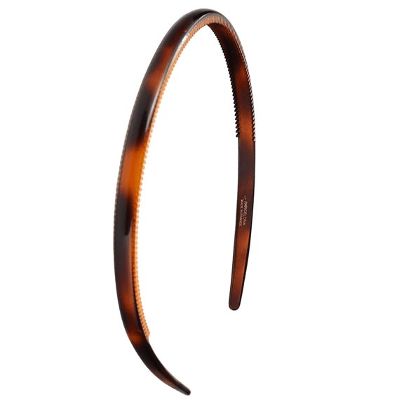 Parcelona French Yoga Headband Inner Grip Teeth Hairband for Women & Men Unisex (TortoiseShell)
