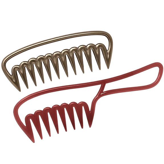 Parcelona Golden Brown Pink Salon Long Teeth Celluloid Acetate Hair Combs