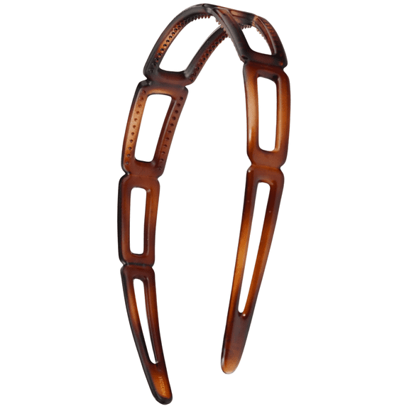 Parcelona Open Geometric Tortoise Acetate Headband French Lightweight Hairband (0.75Inch)