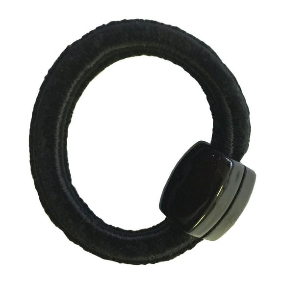 Parcelona Tortoise Beige Shell N Black Pretties Ponytail Holder Elastic Hair Tie