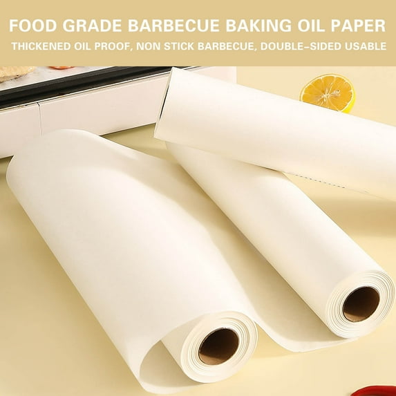 Parchment Baking Paper Sheets | Oil Absorbing Non-Stick High Temp Liners for Cake Baking Fryer Grill BBQ | Greaseproof Water Resistant | 100 Pack Household Kitchen Cooking | Western Cuisine
