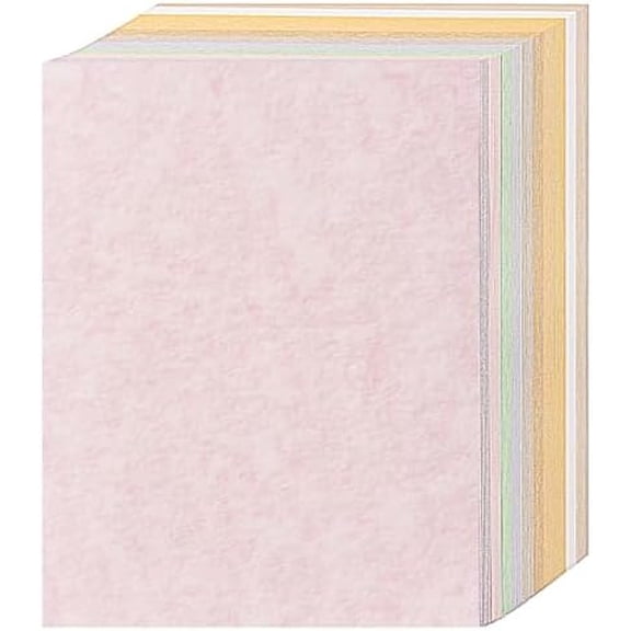 Parchment Paper - 8.5” x 11” Letter Size Parchment Card Stock 65lb Heavyweight Paper Thick Vintage Paper PAP04 (8.5x11inch/70Sheets, 10 Mixed Colors) PAP04MX