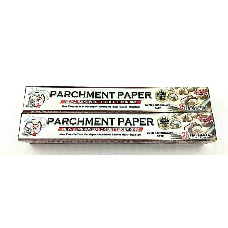 Parchment Paper New Improve For Better Baking 25 SQ.FT Oven Microwave Safe  2Pack