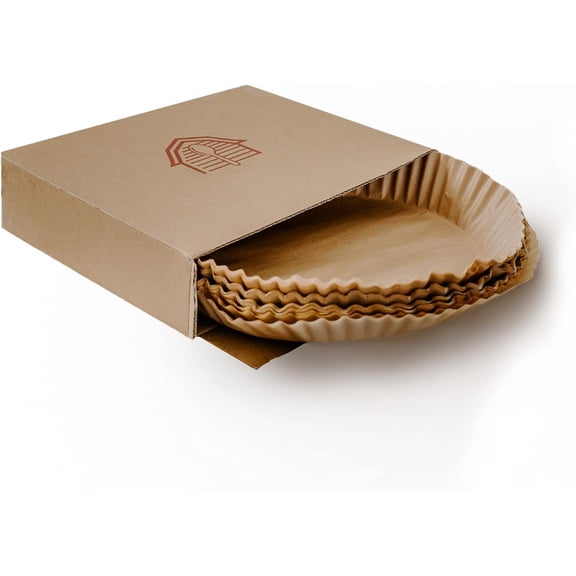 Parchment Paper for Pie Weights and Pans, Plastic Free Packaging, Pre Formed fit 8,9,10 Inch Dish, Natural Unbleached Food Grade Non-Stick Liners, High Heat Safe, Designed in USA, 50 Sheets
