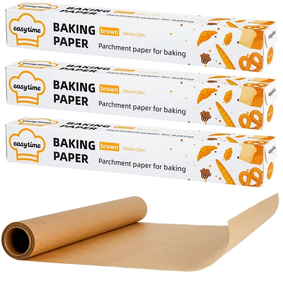 Parchment Paper Roll 3 Pack Total 12 in x 198 ft Air Fryer Paper Liners Non Stick Oil Proof Heat Resistant Baking Paper with Cutter for Baking Cooking Grilling and Steaming
