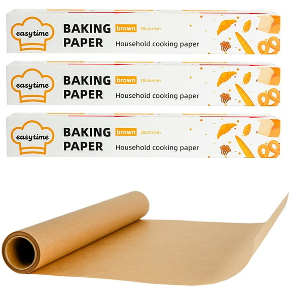 Parchment Paper Roll 3 Pack Total 12 in x 49 ft Air Fryer Paper Liners Non Stick Oil Proof Heat Resistant Baking Paper with Cutter for Baking Cooking Grilling and Steaming