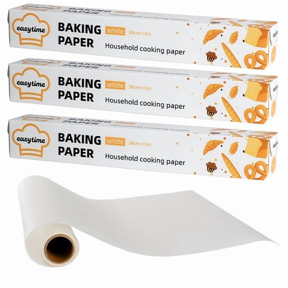 Parchment Paper Roll 3 Pack Total 12 in x 98 ft Air Fryer Paper Liners Non Stick Oil Proof Heat Resistant Baking Paper with Cutter for Baking Cooking Grilling and Steaming