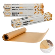 DTFMZOV Parchment Paper Roll for Baking Total 12in x 196ft, Unbleached Pachment Baking Paper Roll, Non-Stick Parchment Paper with Portable Serrated Cutter for Baking,Cooking,Air FryerTotal 196ft