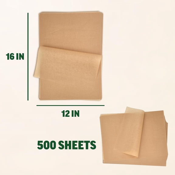 Parchment Paper Sheets 12x16 (500 sheets) for Baking - Cut Parchment Paper for Half Sheet Pans