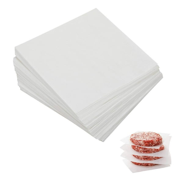Parchment Paper Squares, 4x4 Inch, Set of 100, Small Hamburger Patty Paper/Nonstick Precut Square Baking Parchment for Separating Small Burger Patty, Cookies & Other Foods, or Baking & Candy Wrapper
