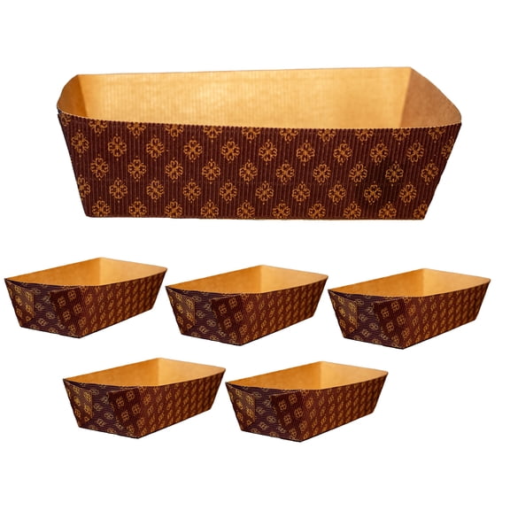 Parchware 5 Piece Eco-friendly disposable baking Loaf pan, Non stick, no aluminium or Tin