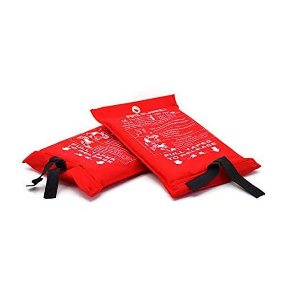 Parcil Distribution PD-452 Emergency Fire Extinguisher Blanket, Large, Pack of 2