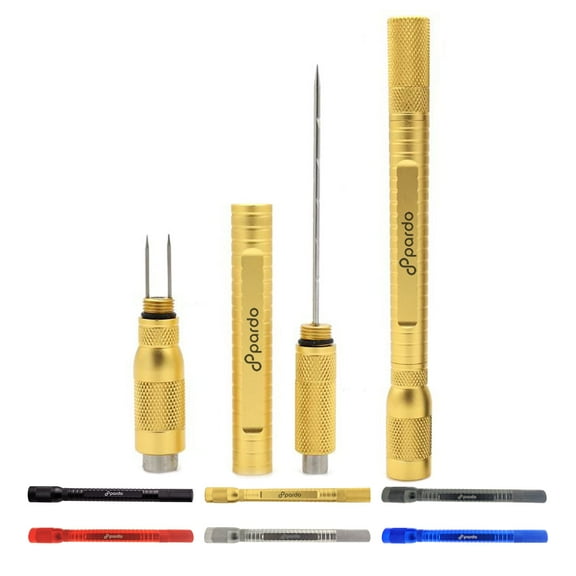 Pardo 4-in-1 Cigar Multitool - Dual Size Cigar Cutter & Punch Tool - Cigar Draw Enhancer Tool, Lighter Nubber, Cigar Hole Puncher, Ultra Sharp Cutters for Small to Large Ring Gauge Cigar Poker