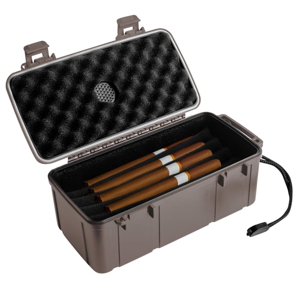 Pardo Cigar Crushproof Cigar Humidor Built-in Humidifier Disc, Holds 12-15 Cigars