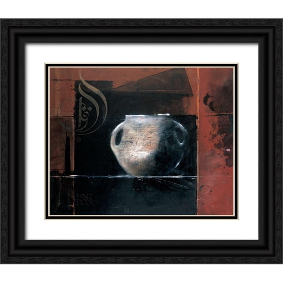 Pardon, Jean Bernard 24x20 Black Ornate Wood Framed with Double Matting Museum Art Print Titled - Poterie berbere III