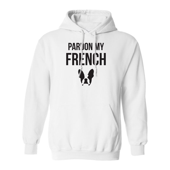 Pardon My French (Bulldog) Adult Hooded Sweatshirt