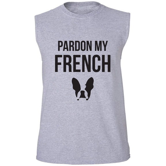 Pardon My French (Bulldog) Adult Sleeveless Tee