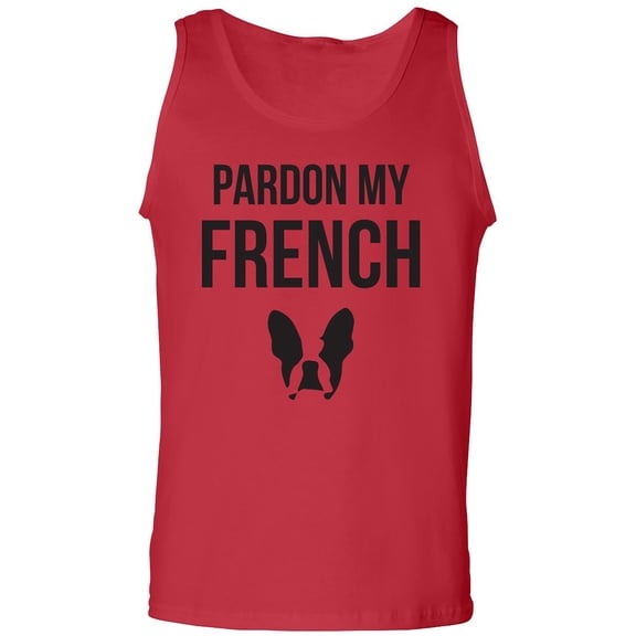 Pardon My French (Bulldog) Adult Tank Top