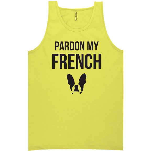 Pardon My French (Bulldog) Neon Tank Top
