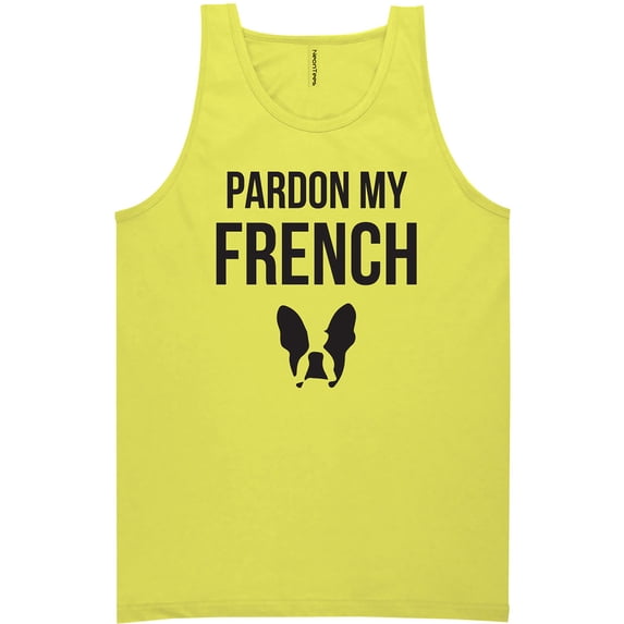 Pardon My French (Bulldog) Neon Tank Top