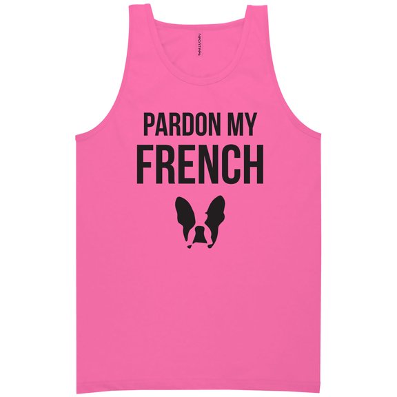 Pardon My French (Bulldog) Neon Tank Top