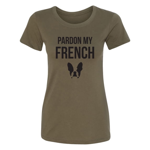 Pardon My French (Bulldog) Womens crewneck tee