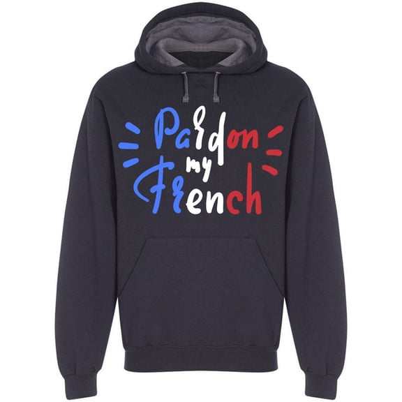 Pardon My French Colors Flag Hoodie Men -Image by Shutterstock, Male XX-Large