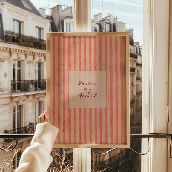 Pardon My French Wall Art Print Paris Inspired Decor